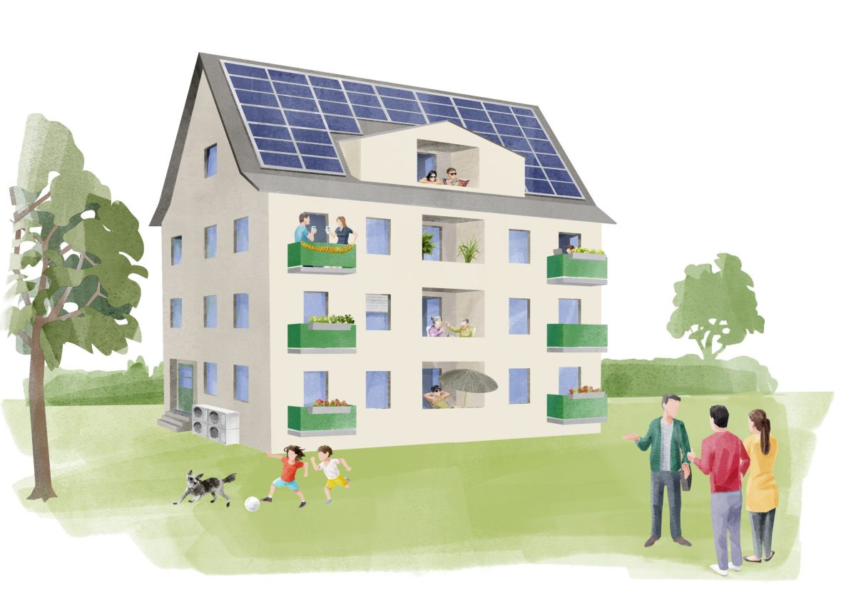 saniertes Mehrfamilienhaus mit Solaranlage